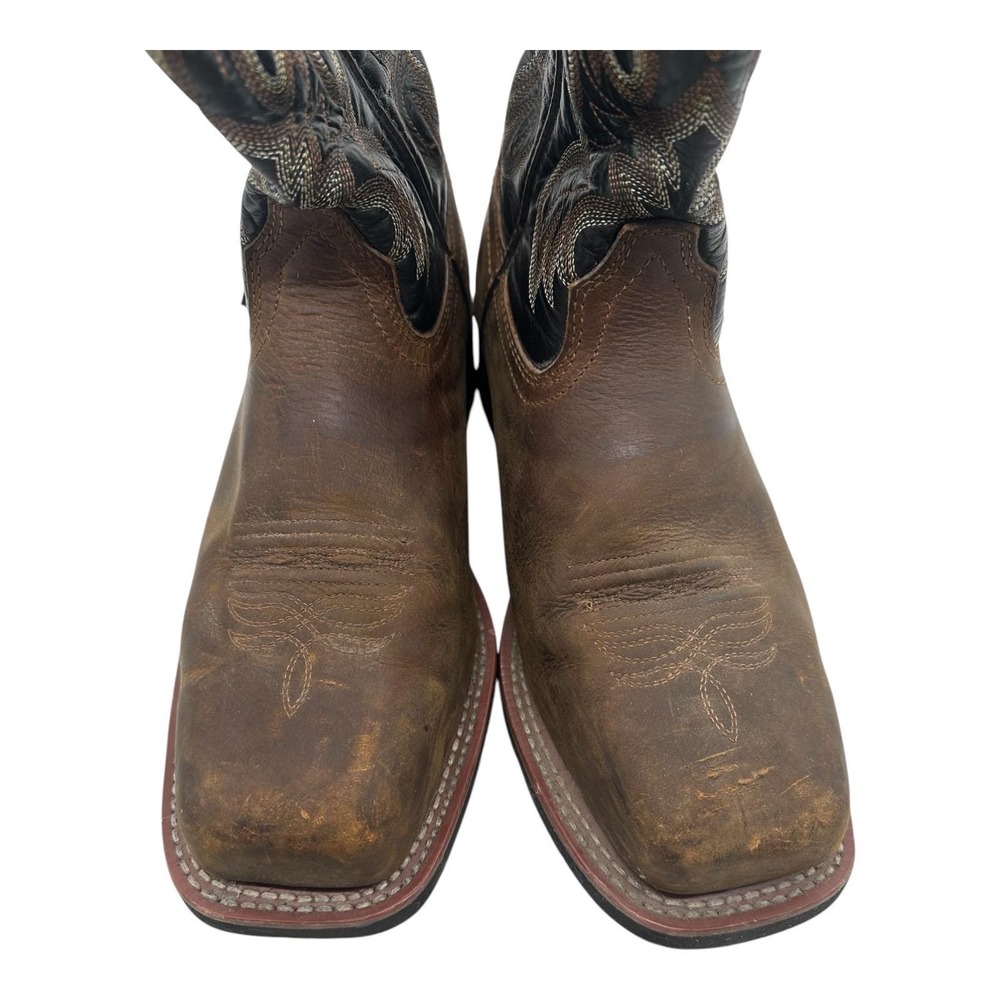 Laredo Rockwell 11" Boots Mens 9 EW EXTRA WIDE Brown Steel Toe EH‎ Stockman Heel - Picture 4 of 10